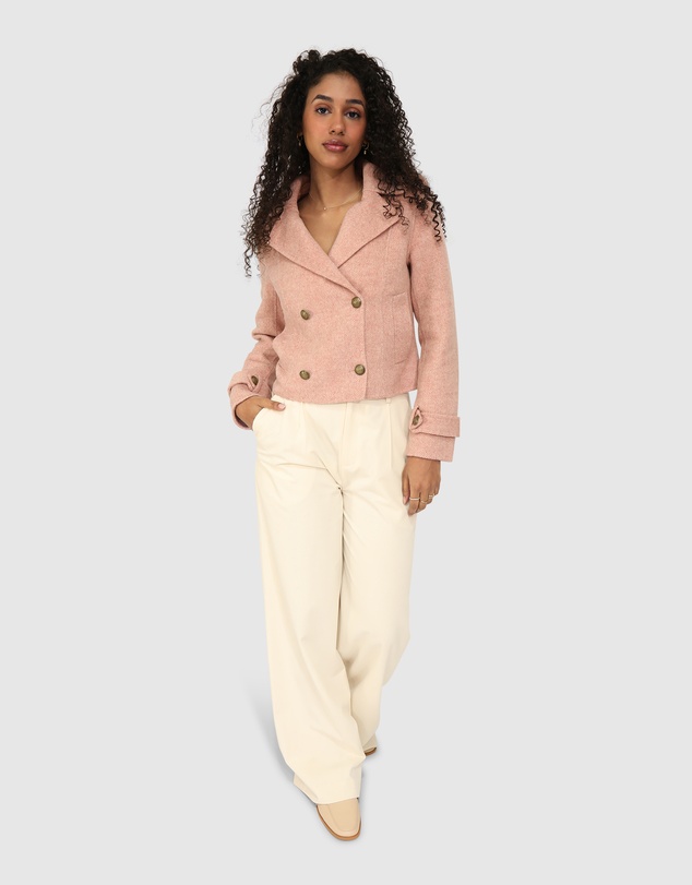 Belle & Bloom - Better Off Military Peacoat - Blush