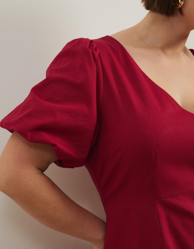 Atmos&Here Curvy - Costa Rica Linen Blend Midi Dress
