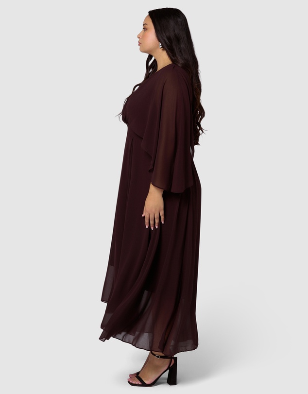 Pink Dusk by Curve Project - Electric Chemistry Cape Maxi Dress