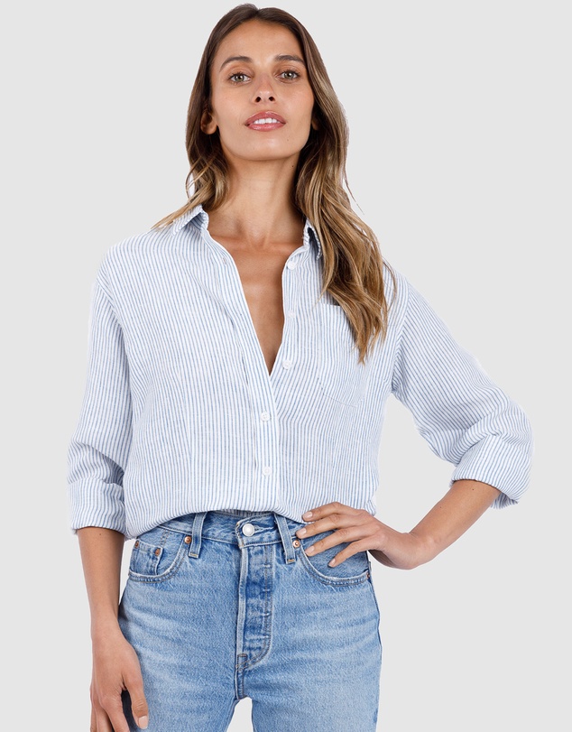 CAMIXA - Rina Striped Linen Shirt