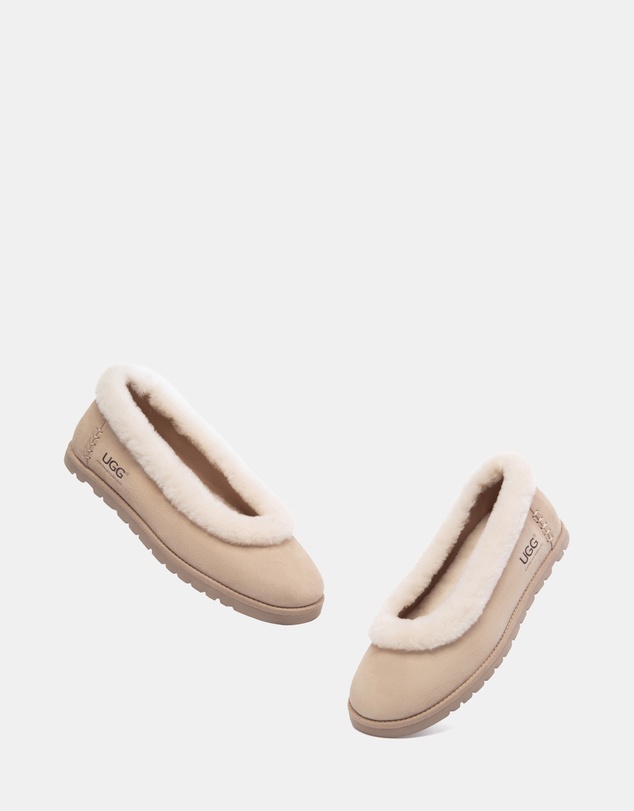 EVERAU - Australian Shepherd Ugg Milea Cow Suede Upper Loafer Oxfords Flats