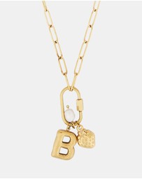 Petit Moments - Carabiner Initial Charm Necklace
