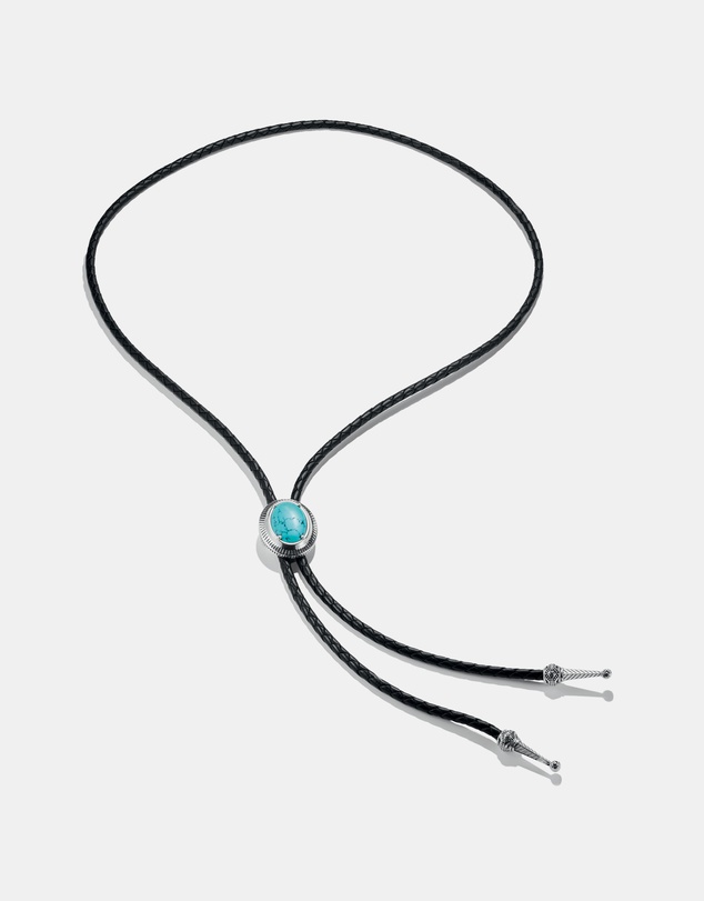 THOMAS SABO - THOMAS SABO Leather Necklace with Turquoise Stone