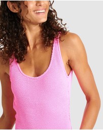 Banana Moon - Popcorn Belmar Ribbed Low Back One-Piece Swimsuit