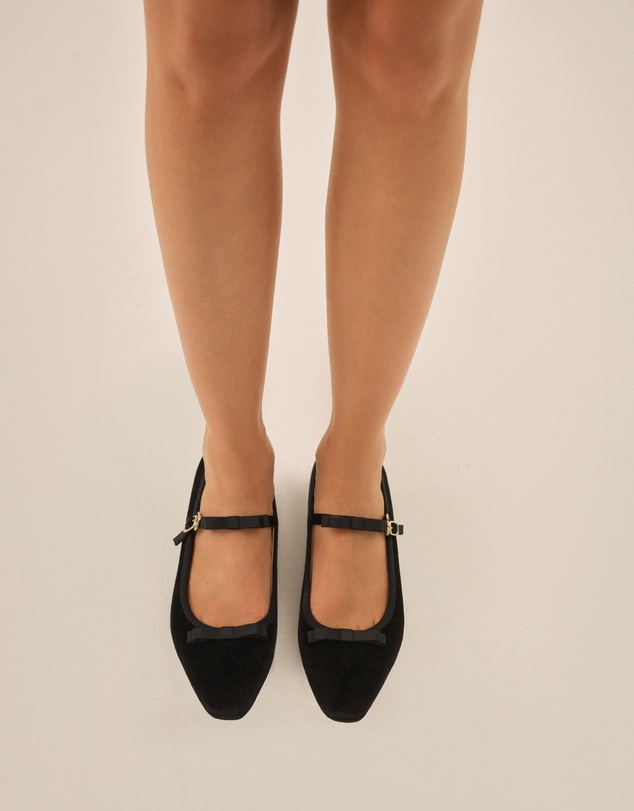 For Love & Lemons - Lucia Velvet Mary Jane Shoes