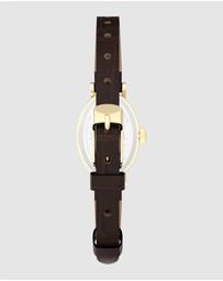 TIMEX - Women's Cavatina Gold-tone Case with Brown Strap