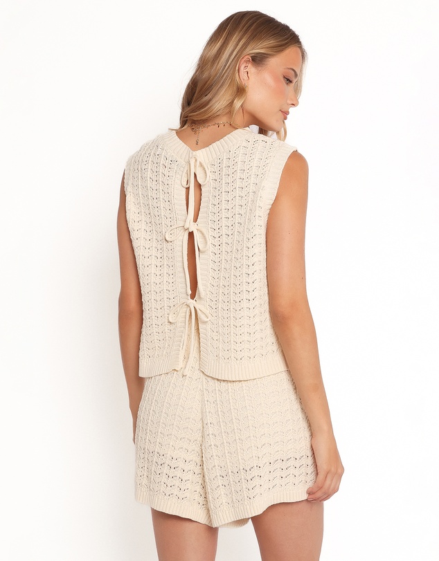 Petal & Pup - Briar Knit Shorts - Cream