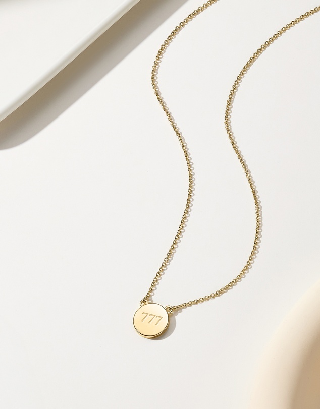 Mestige - Angel Number Necklace 777 - 18K Gold Plated