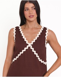 Petal & Pup - Lark Mini Dress - Brown