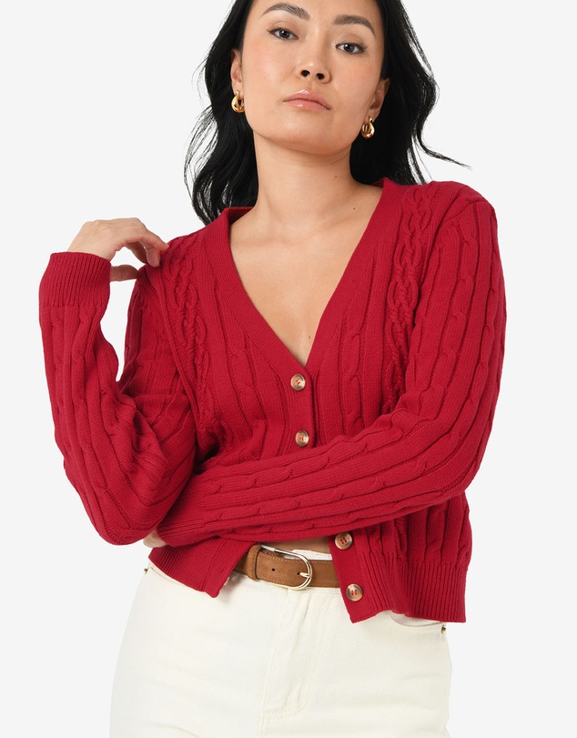 Forcast - Rhodes Cable Knit Cardigan