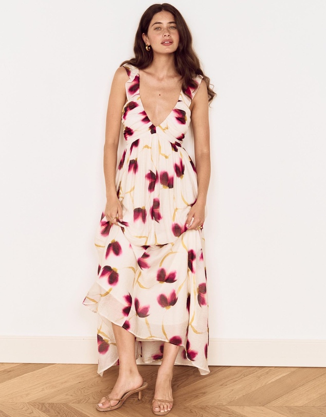 MINKPINK - Emery Ruffled Bias Maxi Dress