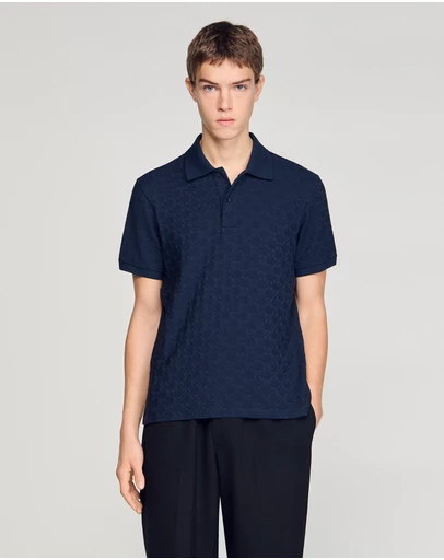 Sandro - Jersey Cross Polo Shirt