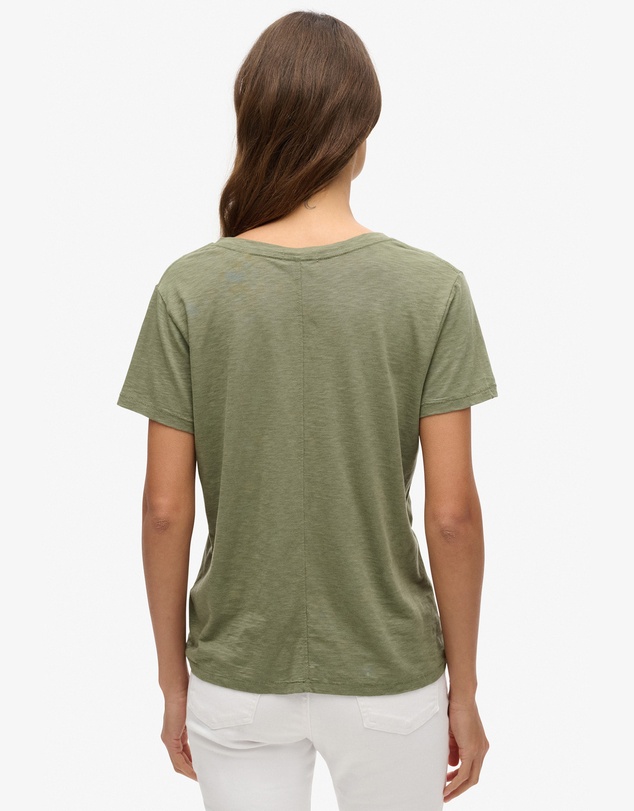 Superdry - Studios Slub Embroidered Vee Tee