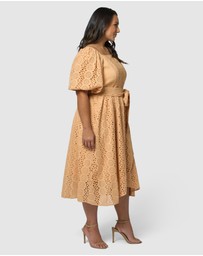 Something 4 Olivia - Eliza Broderie Midi Dress