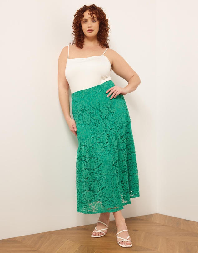 Atmos&Here Curvy - Vida Lace Midi Skirt