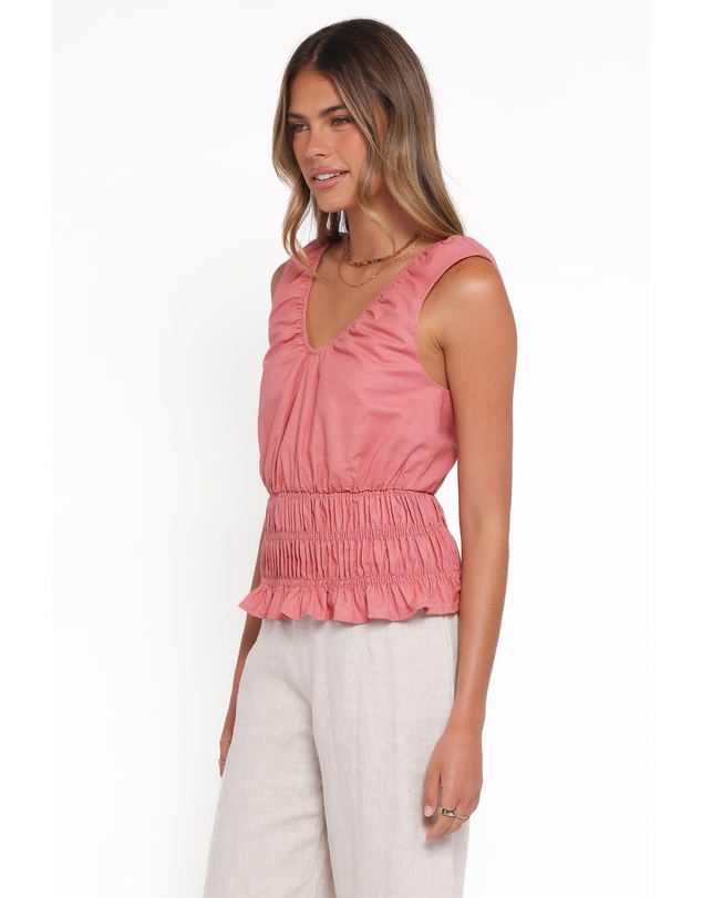 Petal & Pup - Lucilla Shirred Waist Top - Petal Pink