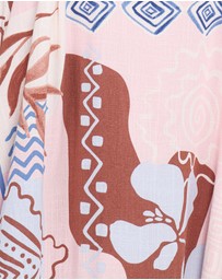 Petal & Pup - Elaris Maxi Dress - Blue Brown Abstract