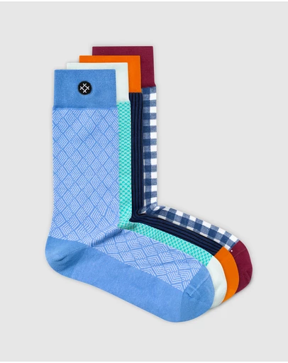 Sockdaily - Hurricane 4 Pack Crew Socks