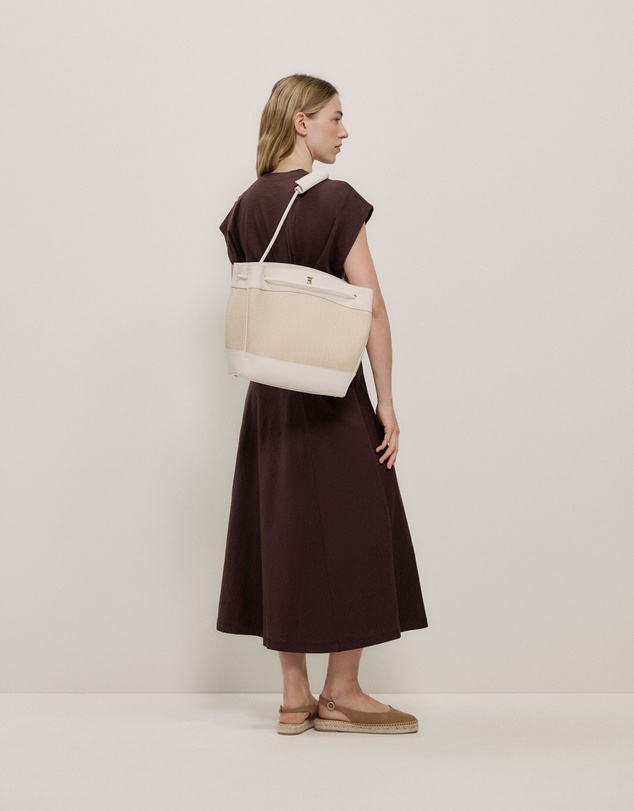 Trenery - Caelis Woven Bag in Alabaster