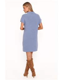 Petal & Pup - Wright Knit Mini Dress - Dusty Blue