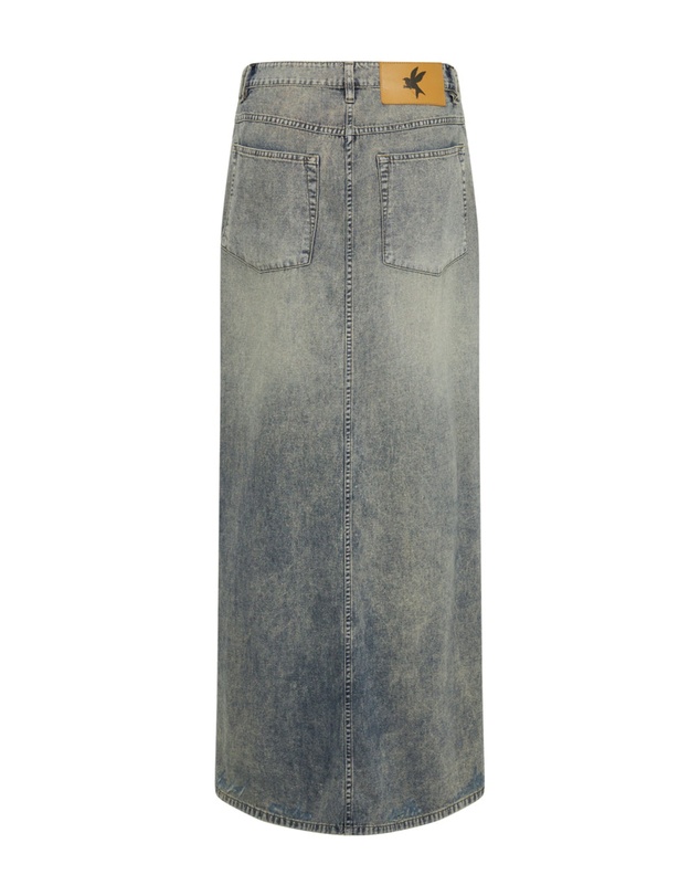 ONE TEASPOON - Dirty Blue Denim Column Skirt