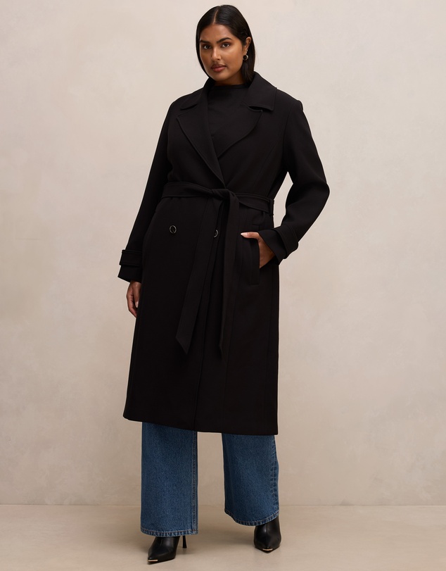 Forever New Curve - Remi Curve Buttoned Trench Coat