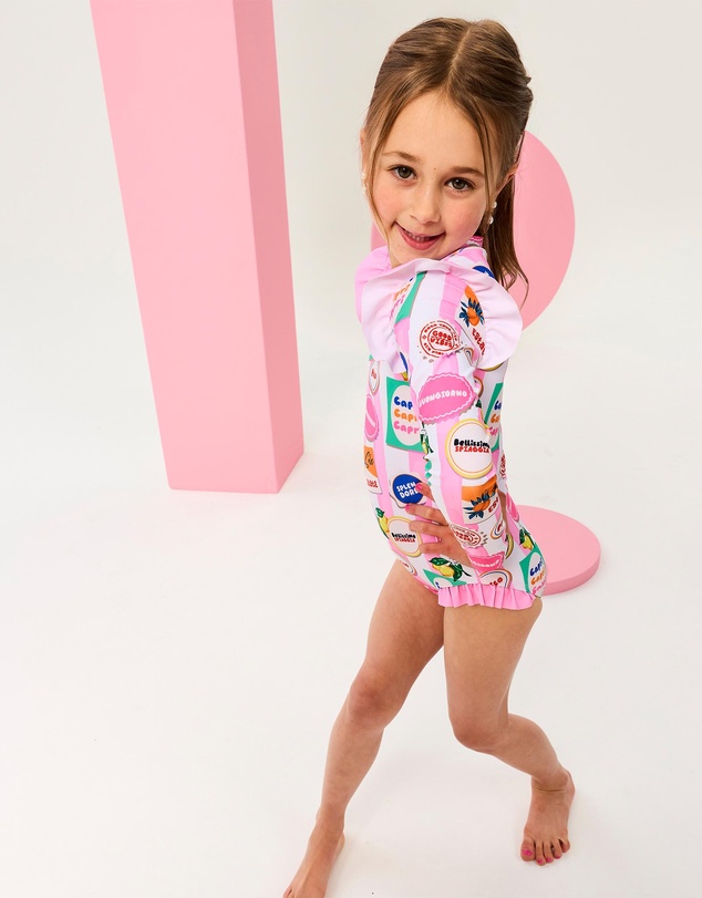 Rock Your Kid - Pretty Long Sleeve Swimsuit - Kids-Teens