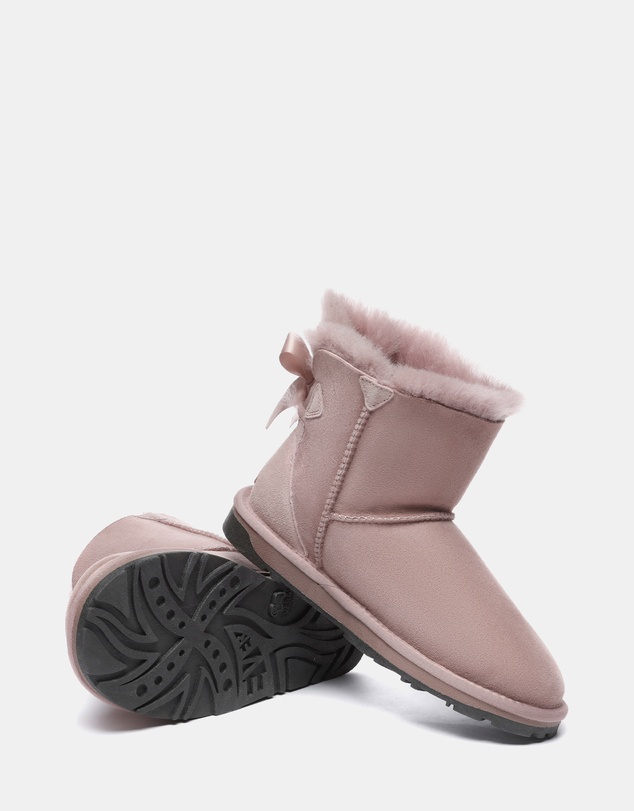 EVERAU - EverAU Ugg Mini Back Bow Sheepskin Upper UGG Boots