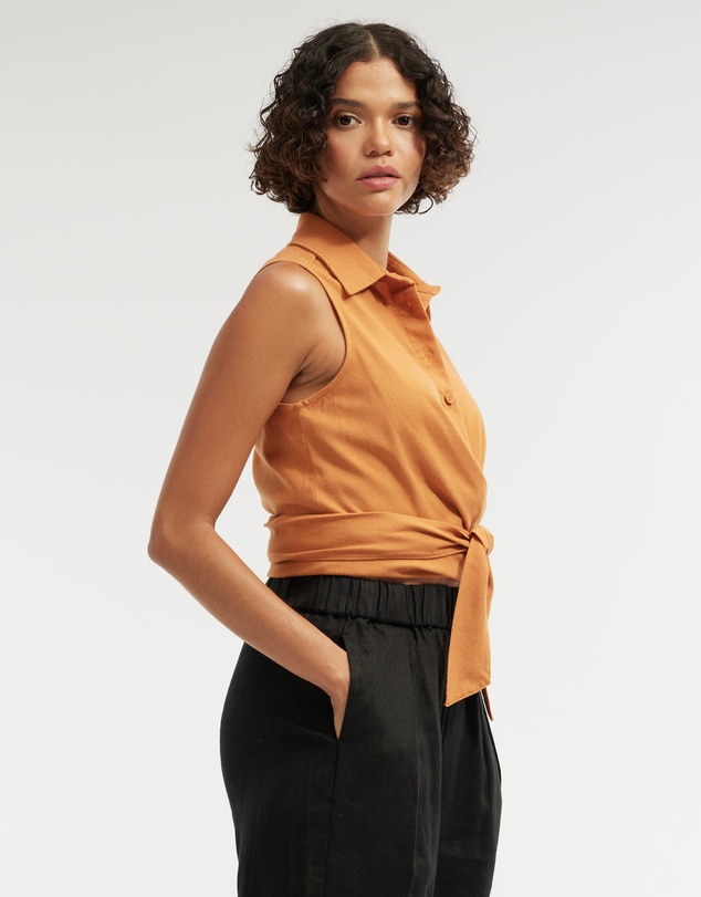 Amelius - Naomi Wrap Crop Shirt