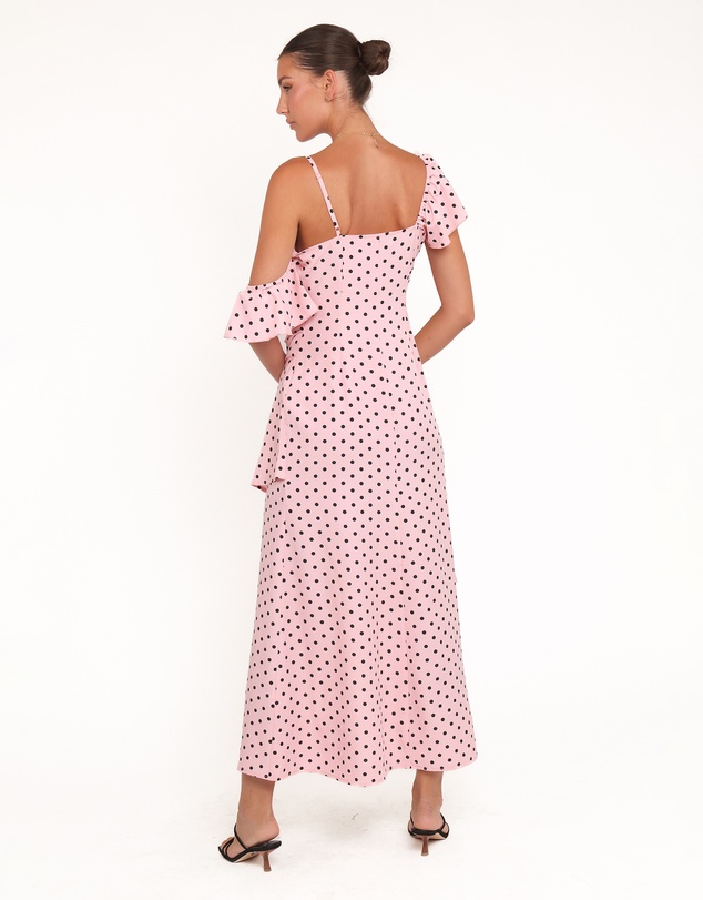 Petal & Pup - Adelina Maxi Dress - Pink Polka Dot
