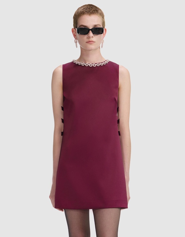 Self Portrait - Satin Cut Out Mini Dress