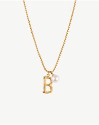 Zahar - Pearl Letter B Necklace