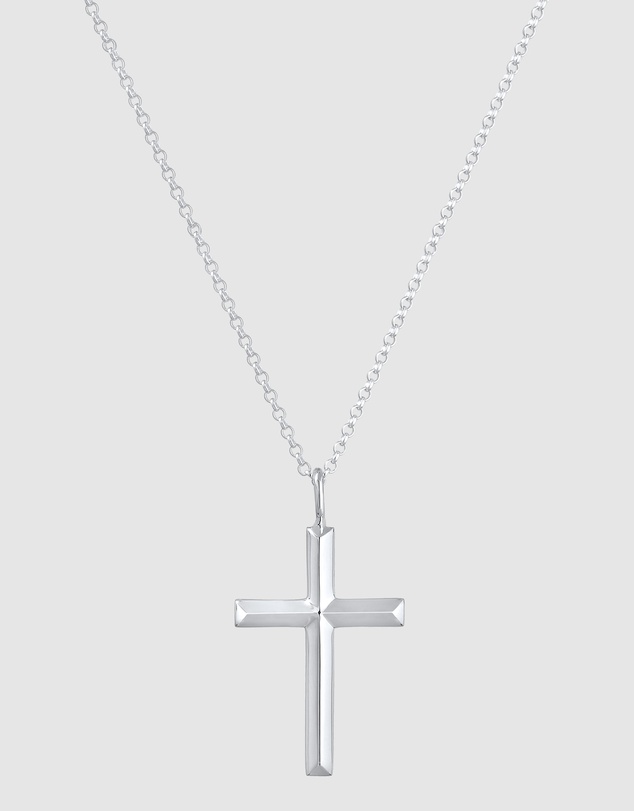 Kuzzoi - ICONIC EXCLUSIVE - Long Necklace with Cross Pendant in 925 Sterling Silver