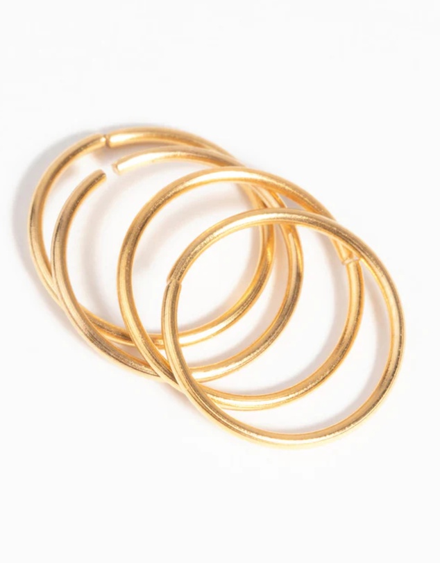 Lovisa - Gold-Plated Surgical Steel Nose Ring 4-Pack