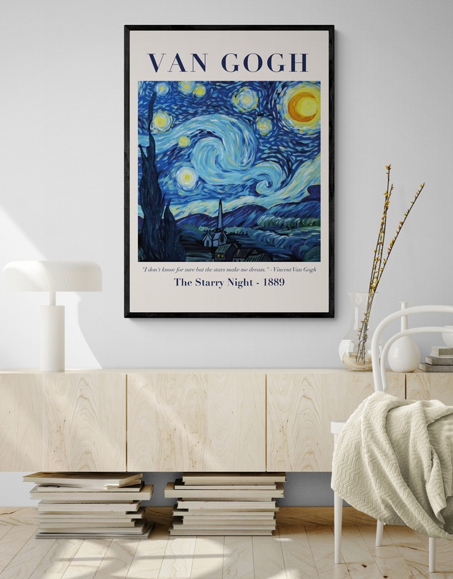 Inka Arthouse - Starry Night by Van Gogh Art Print