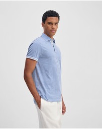 Oxford - Milo Print Jersey Polo With Pocket