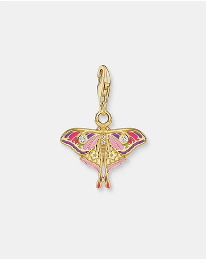 THOMAS SABO - THOMAS SABO Moth Colourful Gold Charm