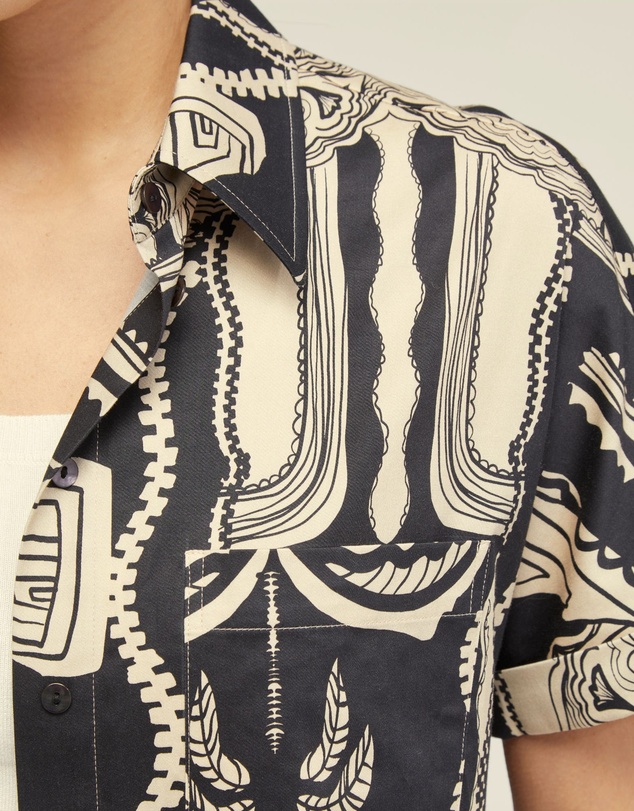 Oxford - Jasmine Printed Short Sleeve Shirt
