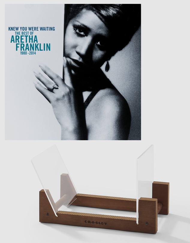 Sony Music - Aretha Franklin Knew You Were Waiting: The Best Of Aretha Franklin 1980-2014 Vinyl Album & Crosley Record Storage Display Stand