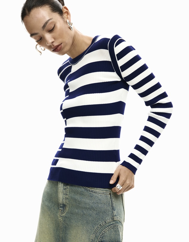 Desigual - Ribbed striped sweater