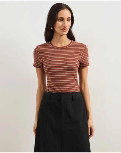 Atmos&Here - Layla Short Sleeve Stripe Tee