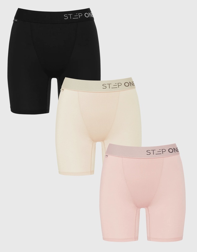 STEP ONE - Women's Body Shorts 3 Pack - Mixed Colours