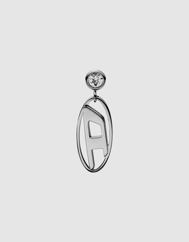 Diesel - Oval D Logo Silver tone Earring