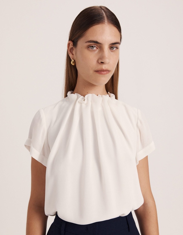 SABA - Willa High Neck Short Sleeve Top