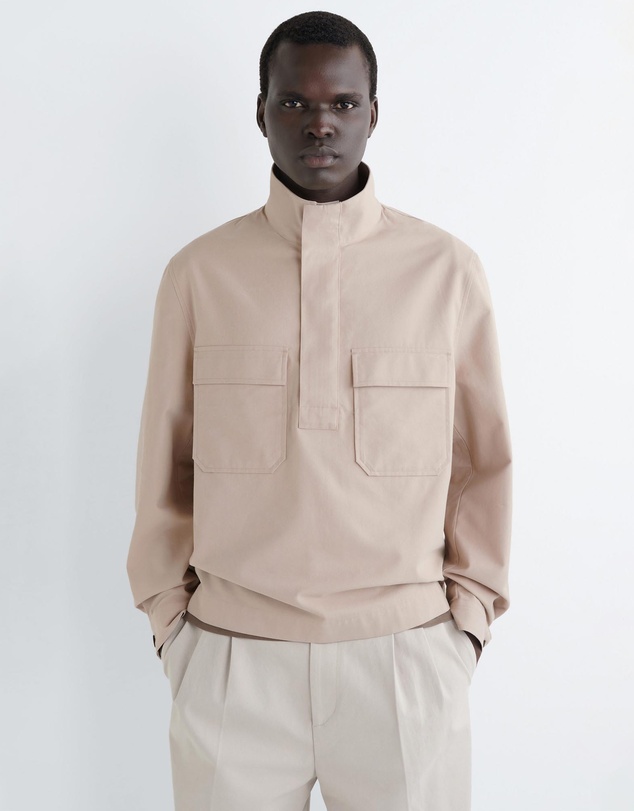 COS - Cotton-Twill Half-Zip Overshirt