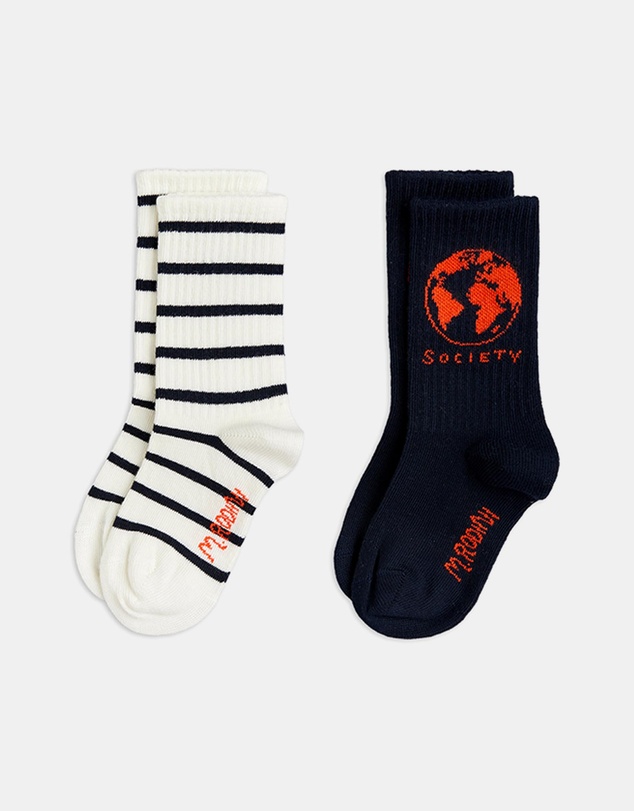 Mini Rodini - Society 2-Pack Socks - Babies-Teens
