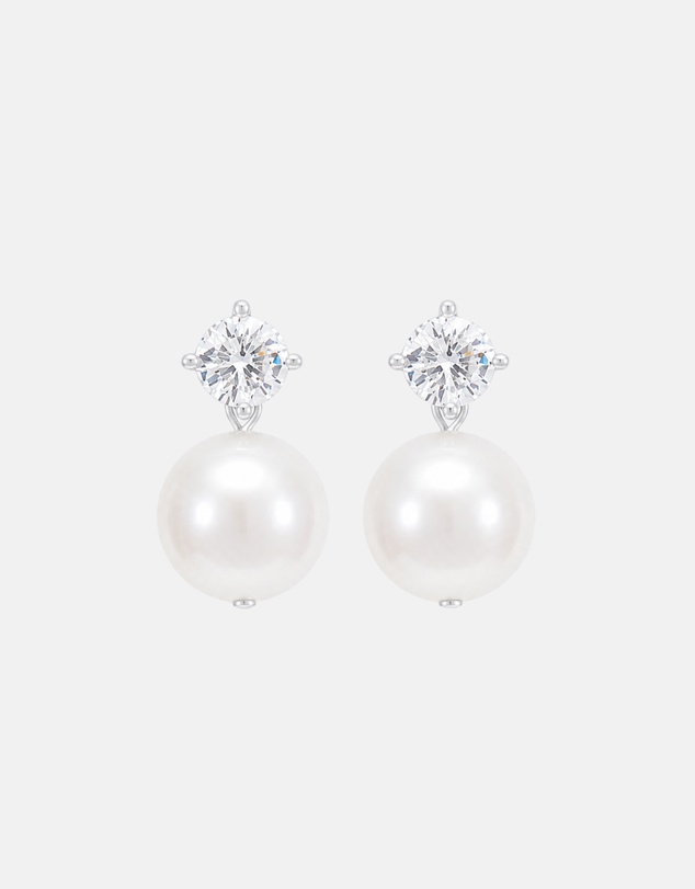 Stephanie Browne - Remy Earrings 12mm Pearl