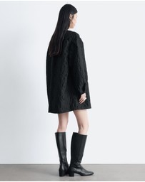 & Other Stories - Tie-Front Jacquard Mini Dress