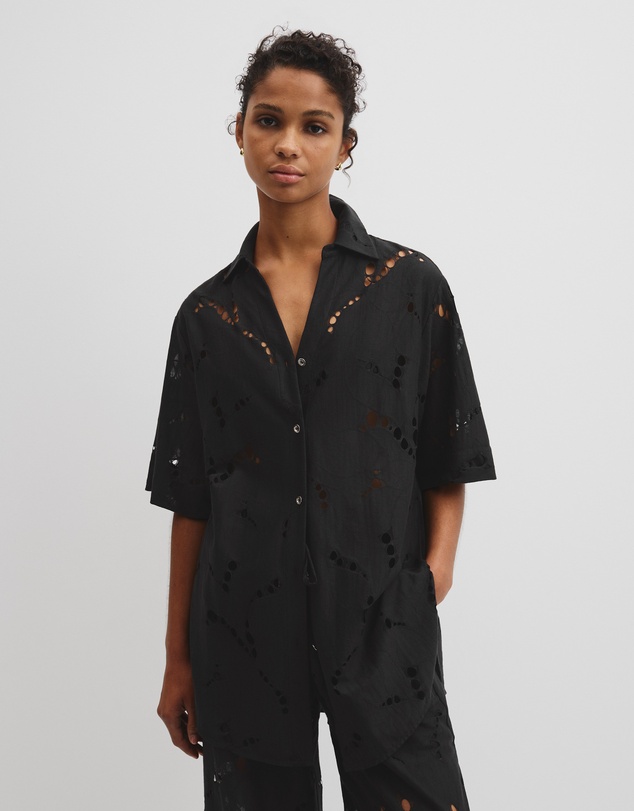Country Road - Lace Longline Shirt