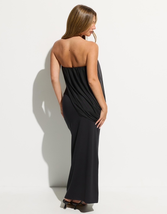 Dazie - Cline Strapless Overlay Maxi Dress